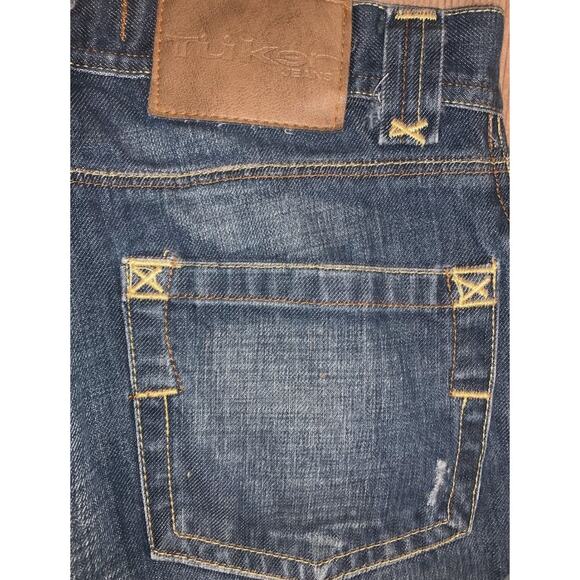 Tuken jeans 30" x 34" Button Fly Distressed Blue Jeans Made in Albanian - Rare - Picture 8 of 8